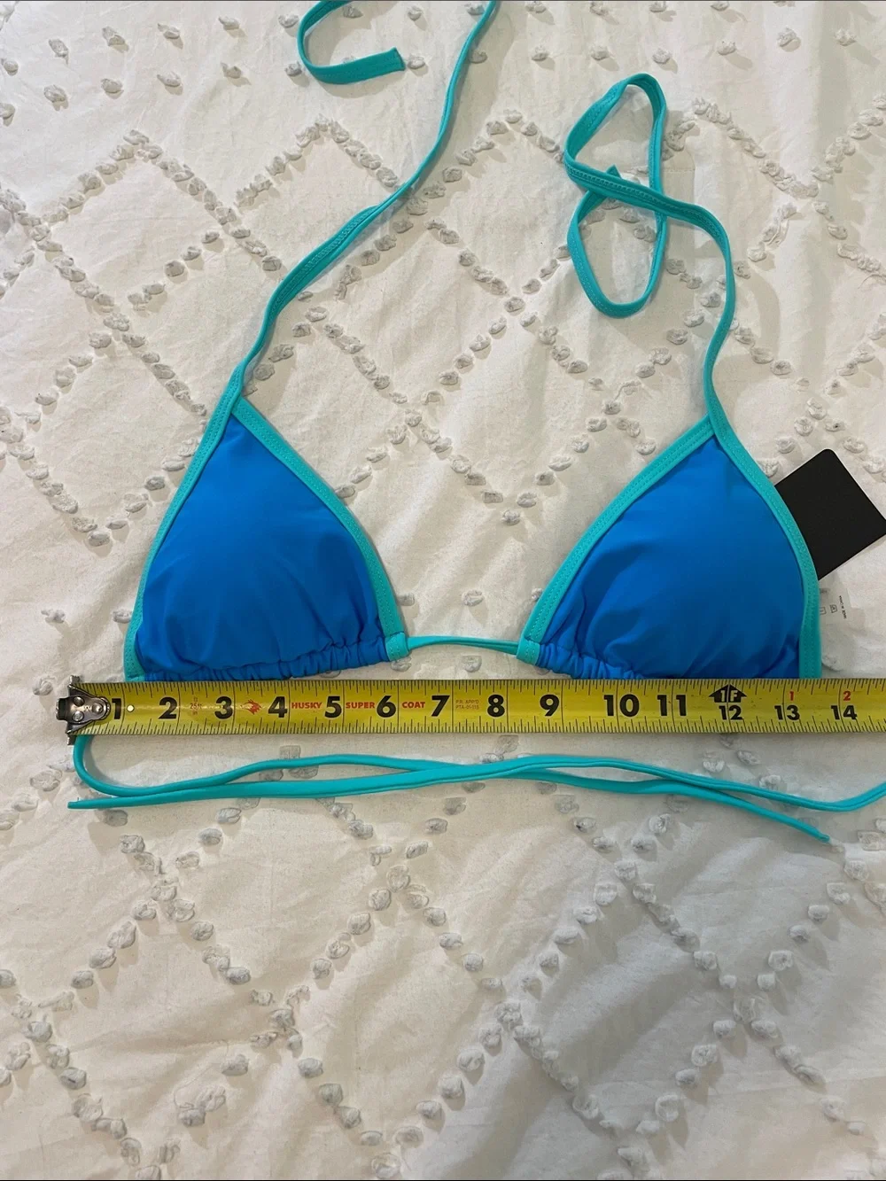 Suvimiga Blue & Teal Triangle Bikini Set nwt xs